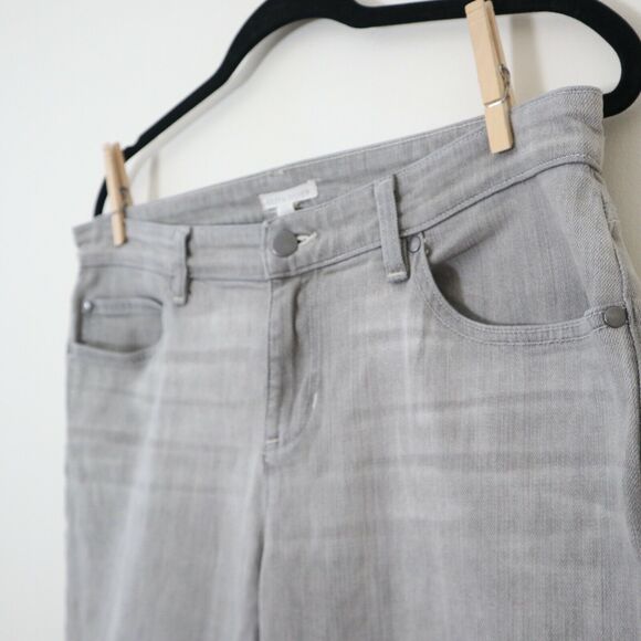 Eileen Fisher Stretch Organic Cotton Boyfriend Jeans Vintage Grey - Picture 4 of 10